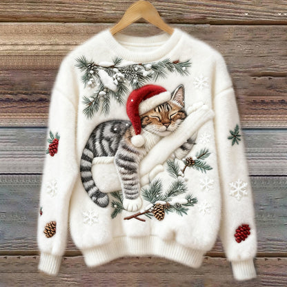 Jersey navideño de gatos