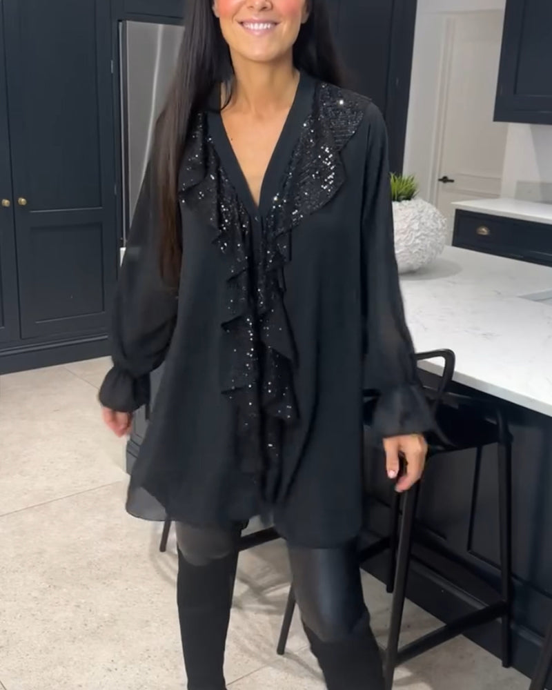 SAVINA | Blusa con volantes y estilo elegante