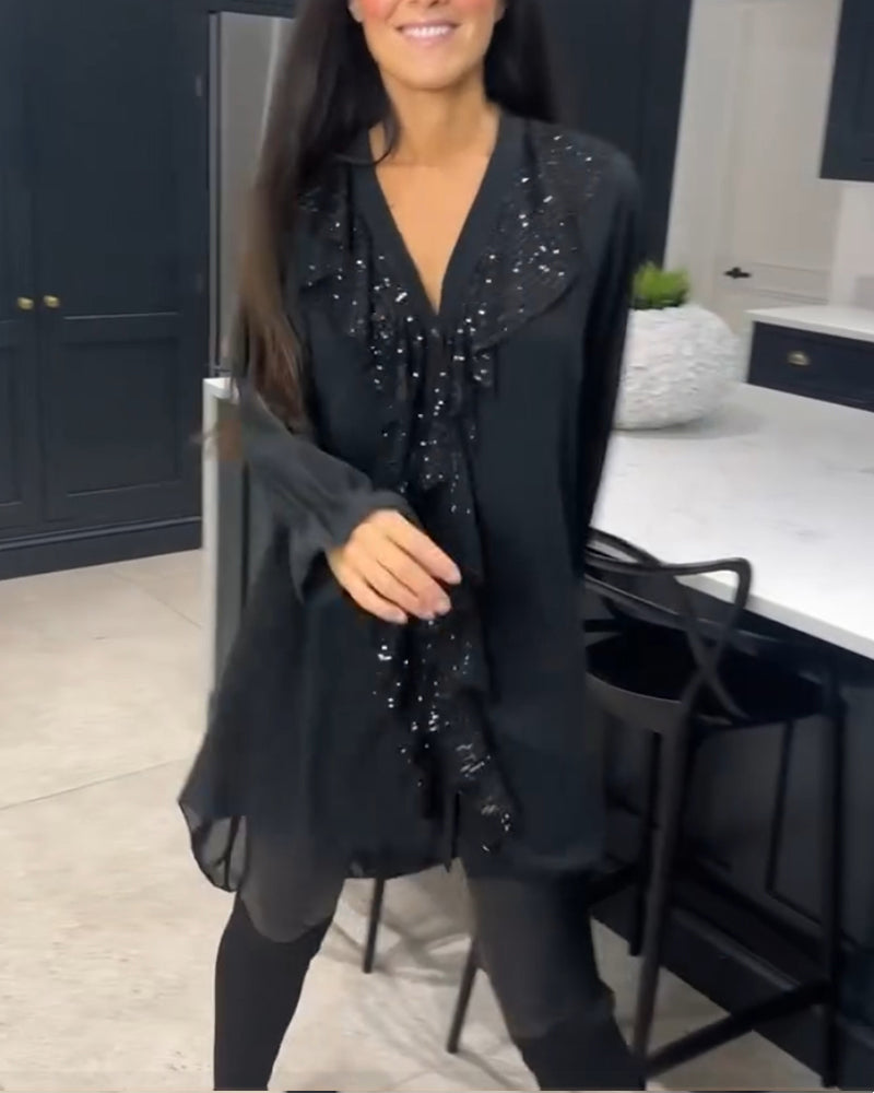 SAVINA | Blusa con volantes y estilo elegante
