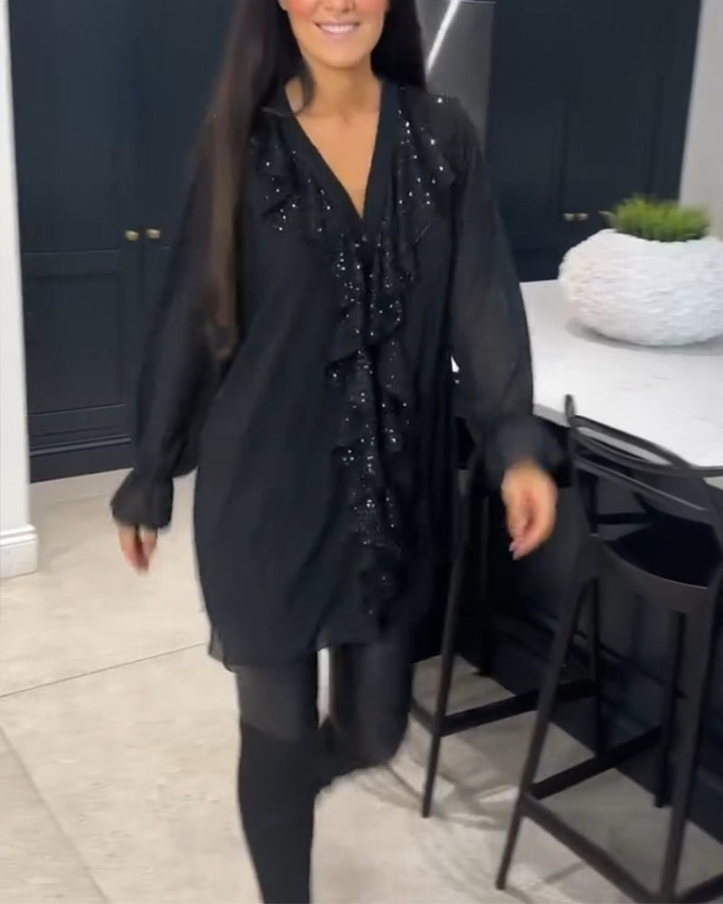 SAVINA | Blusa con volantes y estilo elegante