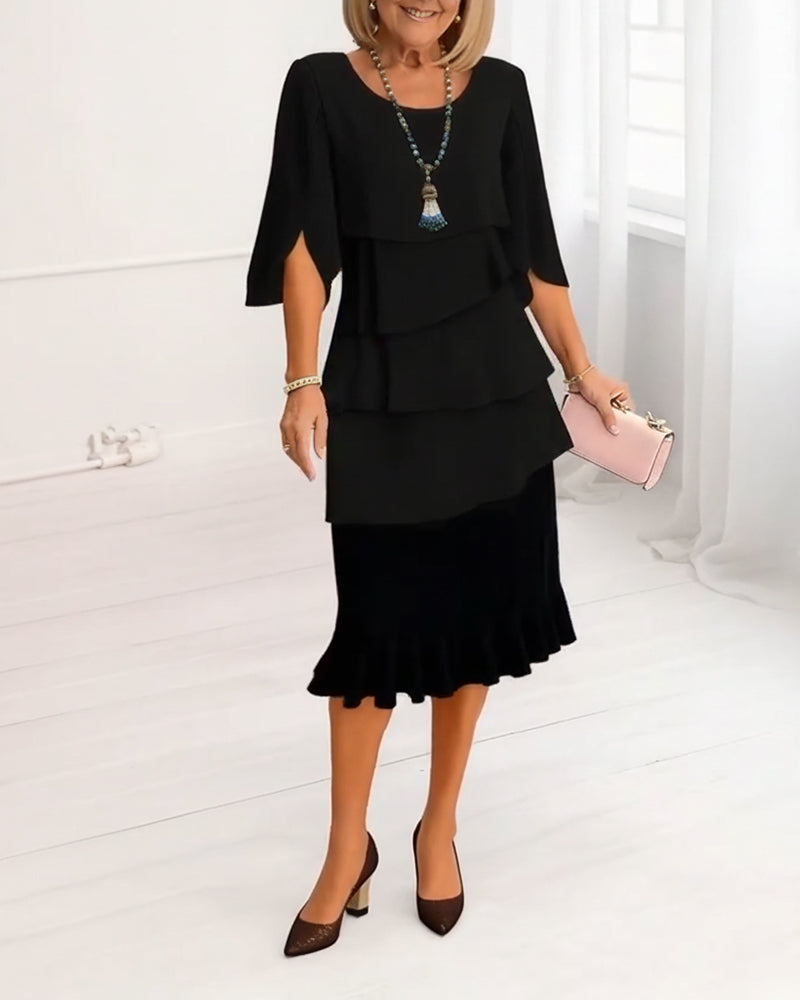 Sophie – Vestido de elegancia fluida con volantes