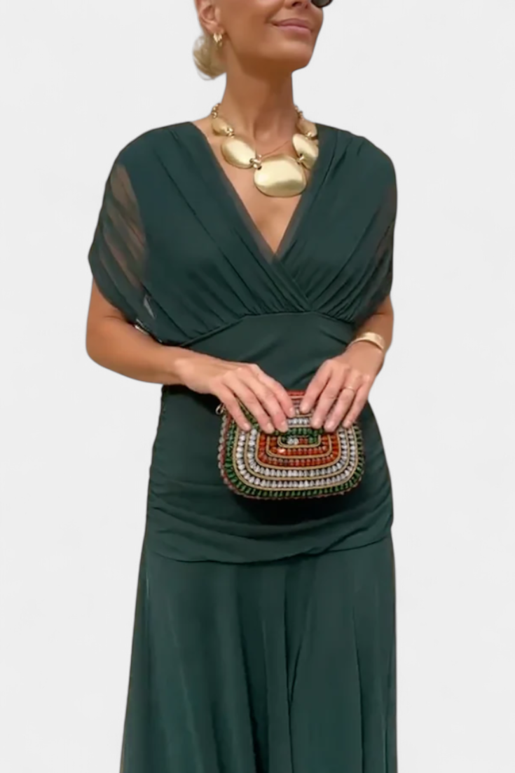 Alondra™ | Vestido Largo Floral con Escote en V