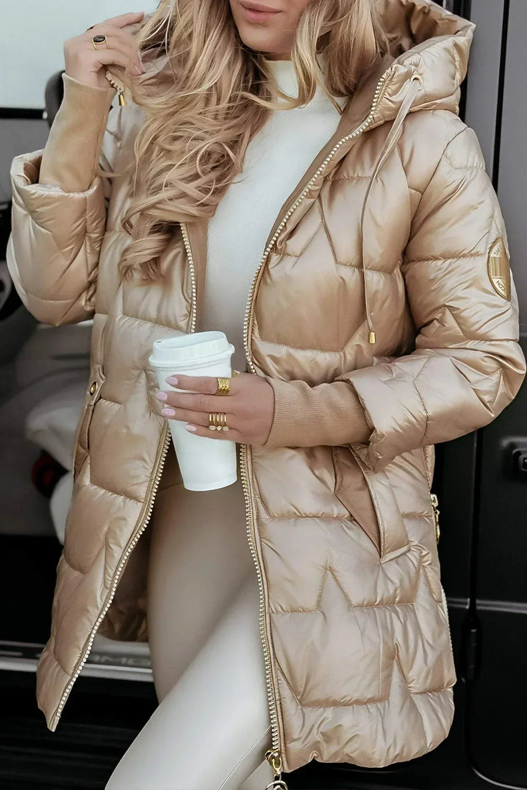 Clara Domínguez | Chaqueta larga acolchada