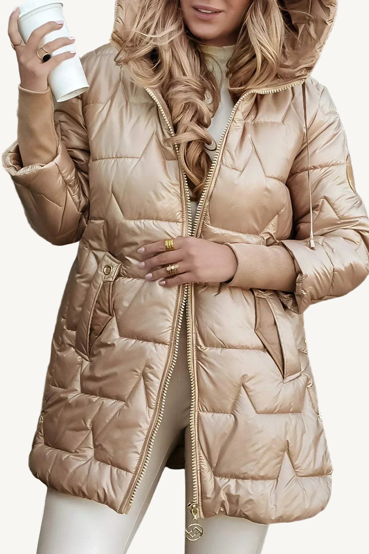 Clara Domínguez | Chaqueta larga acolchada