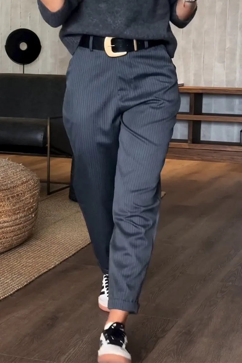 MATHILDA | PANTALONES ELEGANTE Y FLATTERING CON RAYAS