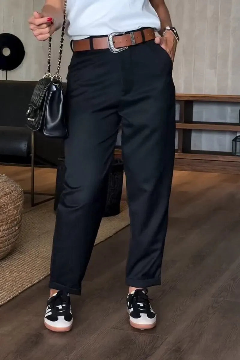 MATHILDA | PANTALONES ELEGANTE Y FLATTERING CON RAYAS