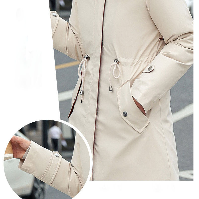 Clara Domínguez - Chaqueta de invierno para mujer con capucha y cuello suave