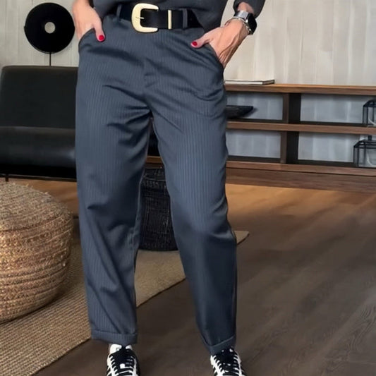 MATHILDA | PANTALONES ELEGANTE Y FLATTERING CON RAYAS