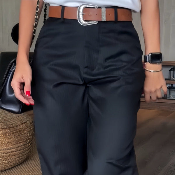 MATHILDA | PANTALONES ELEGANTE Y FLATTERING CON RAYAS