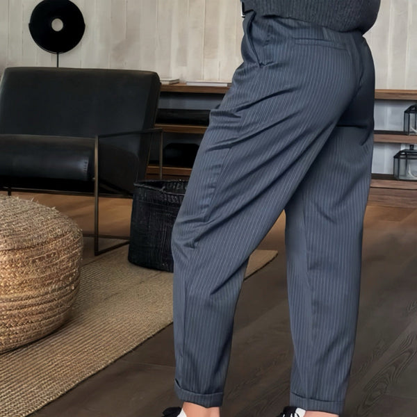 MATHILDA | PANTALONES ELEGANTE Y FLATTERING CON RAYAS